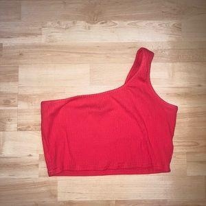 One shoulder crop top